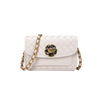 Stylish custom flower lock logo eco vegan leather woven evening bag