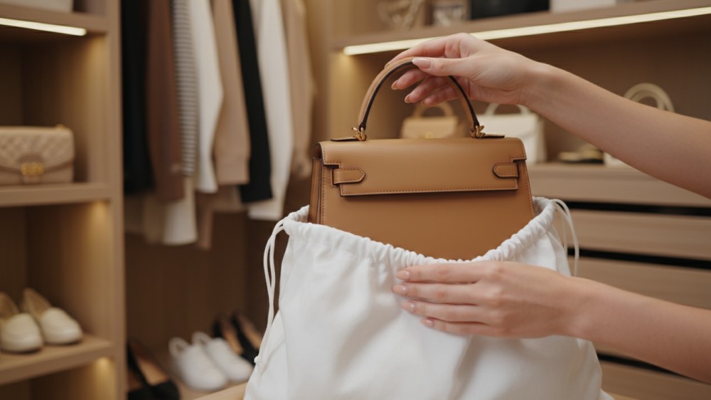 luxury-handbag-being-carefully-placed-into-a-protective-dust-bag