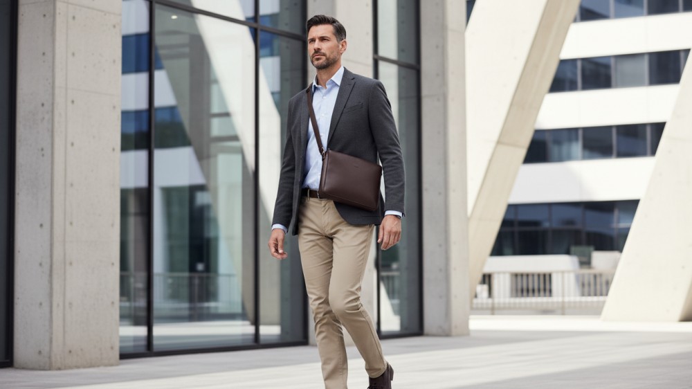 man-in-business-casual-outfit-carrying-a-leather-cross-body-bag