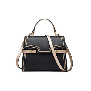 Black Genuine Leather Crossbody Sling Bag for Women
