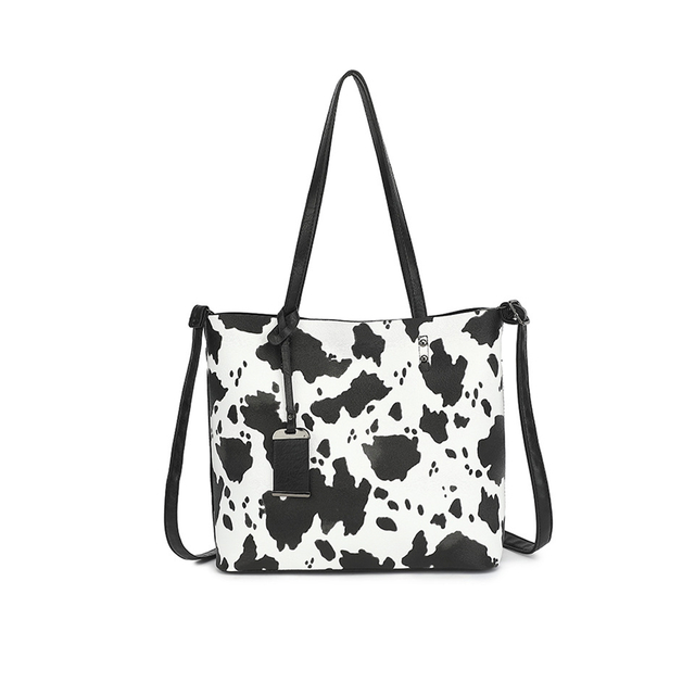 Western-Inspired Cow Print Chic Tote Bag