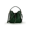 Top-Grain Leather Gothic Rivet Bucket Bag
