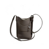 Minimalist Grained Calfskin Crossbody Phone Bag with Thin Strap