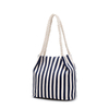 2024 New Trendy Stripe Canvas Tote Bag For lady