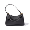 Women’s Minimalist Genuine Leather Hobo Bag With Crossbody Strap