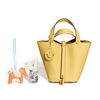 Designer Picotin Lock Bag Top Layer Cowhide Basket Bag For Female