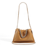Solid Color Niche Square Genuine Leather Shoulder Bag For White Female