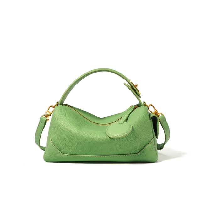 2024 Lady High Quality Genuine Leather Pillow Shaped Crossbody Handbag