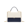 White Female PU Leather Crossbody Bag Sling with Chain