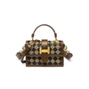 2022 stylish manufacturer custom fashion leather clutch bag checked crossbody shoulder handbag