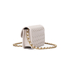 Stylish custom flower lock logo eco vegan leather woven evening bag