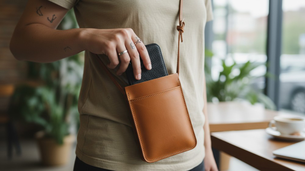 gen-z-hand-accessing-phone-from-leather-crossbody