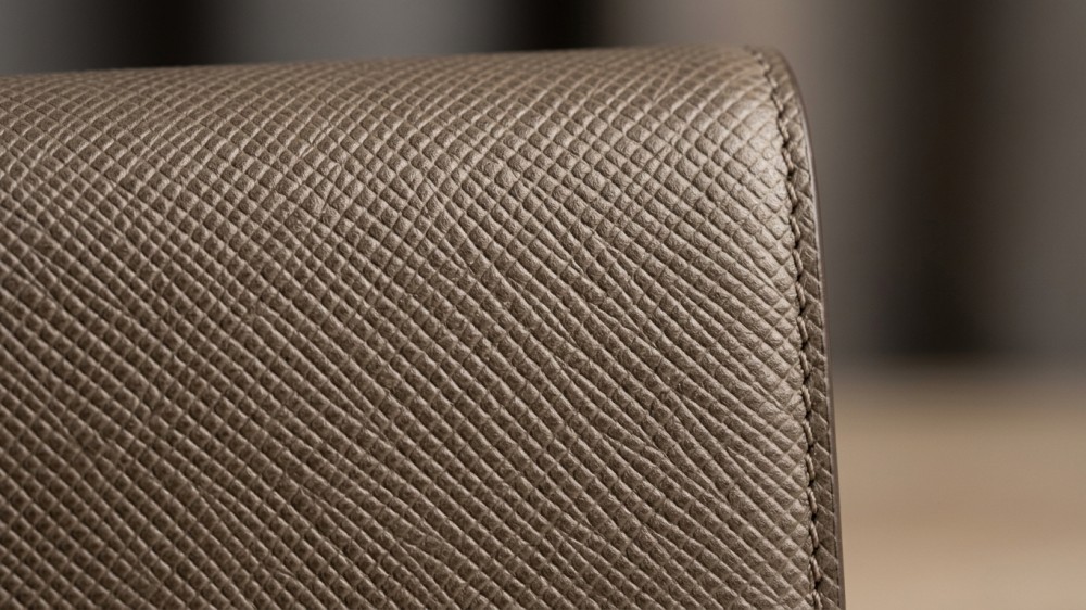 Macro of saffiano leather crosshatch texture