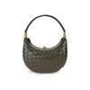 Minimalist French Hand-Woven Rhombus Pattern Handheld Crescent Bag