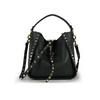 Top-Grain Leather Gothic Rivet Bucket Bag