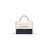 White Female PU Leather Crossbody Bag Sling with Chain