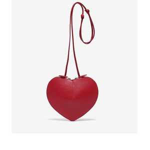 Women's Genuine Leather Heart-Shaped Crossbody Purse