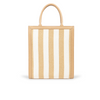 Kueenseglar Canvas PU City Walk Beige Tote Bag