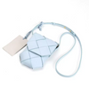 Intrecciato Leather Mini Crossbody Phone Bag with Luggage Tag