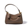 Women’s Minimalist Genuine Leather Hobo Bag With Crossbody Strap