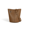 2024 Women's Genuine Leather Fashion Small Bucket Bag Multi-Pocket Satchel Bags