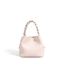 Boheme Soft Genuine Leather Woven Handle And Strap Bucket Bag For Ladies