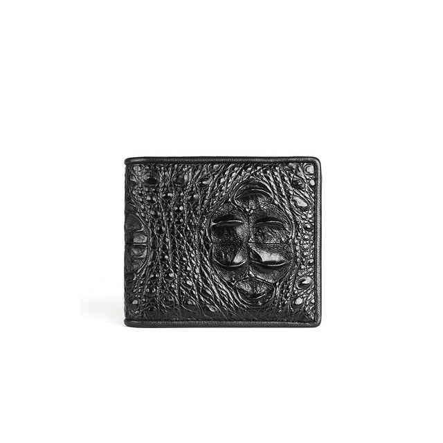 Low MOQ fashion genuine real crocodile short wallet luxurious unisex wallets leather men wallet fashion crocodile coin purse