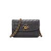 Stylish custom flower lock logo eco vegan leather woven evening bag