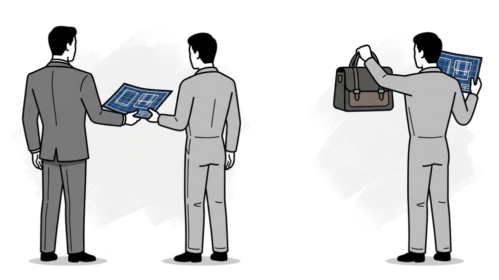 showing matching handbag blueprint from design to OEM production