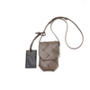 Intrecciato Leather Mini Crossbody Phone Bag with Luggage Tag