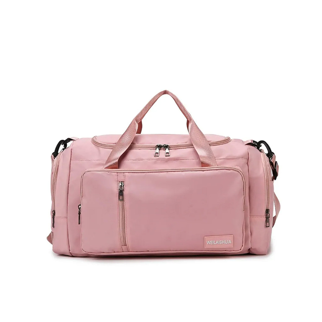 Large Capacity Nylon Travel Duffel Bag with Shoe Compartment
