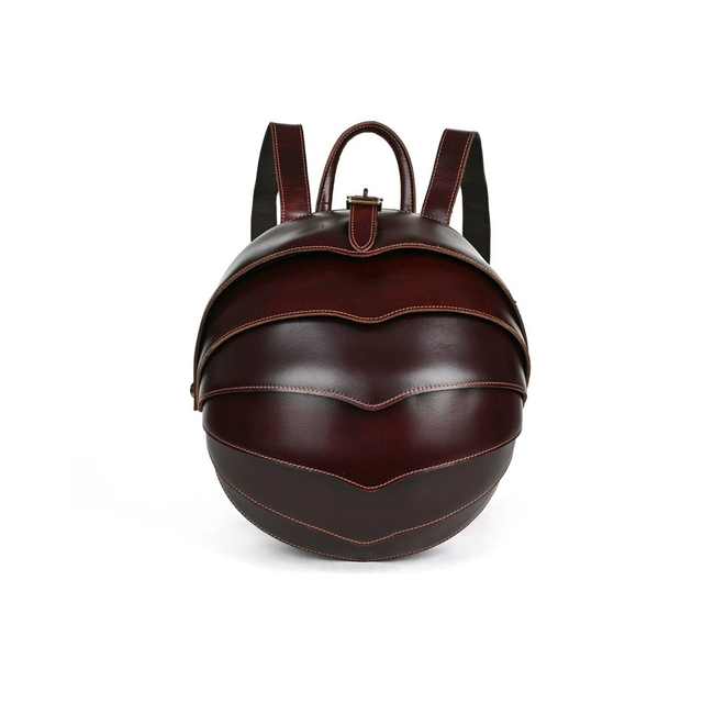 Retro Genuine Leather Beetle Men's Backpack