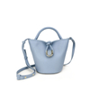 Woven Knot Metal Accent Bucket Crossbody Bag
