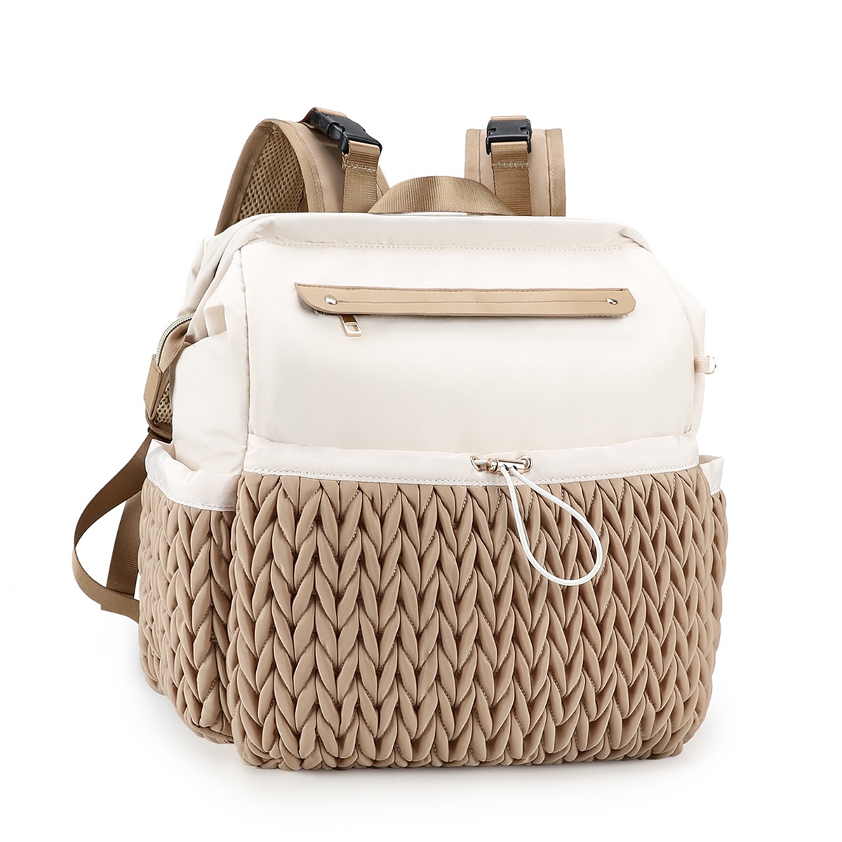 Waterproof Quilted Polyester Mommy Diaper Backpack-Special Quilted Pattern