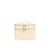 Structured Double-Layer PU Leather Travel Cosmetic Bag