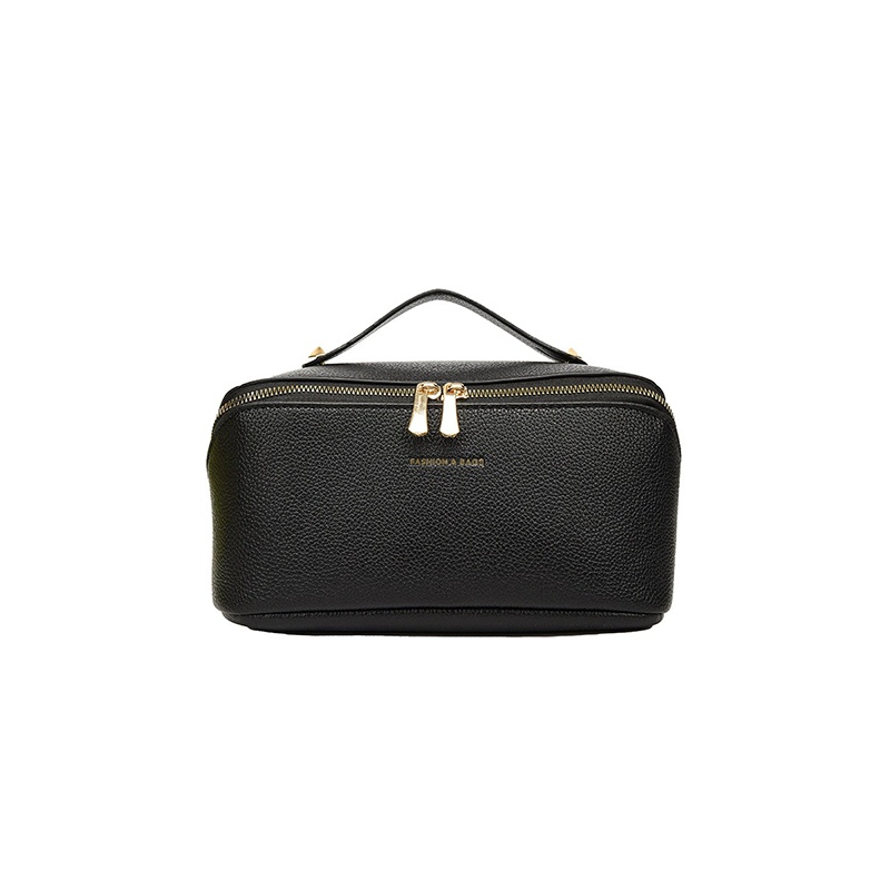 Pebble-Grain PU Leather Pillow Bag Travel Organizer Cosmetic Bag-Pillow Design Pebble-Grain PU Leather Pillow Bag Travel Organizer Cosmetic Bag-Pillow Design