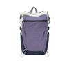 Color Block Nylon Backpack with Front Zipper Pocket for Travel and Commuting