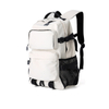 Multi-Pocket Nylon Laptop Backpack with Compression Straps for Work and Travel