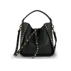 Top-Grain Leather Gothic Rivet Bucket Bag