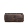 Retro Crazy Horse Leather Duffle Bag with ID Tag