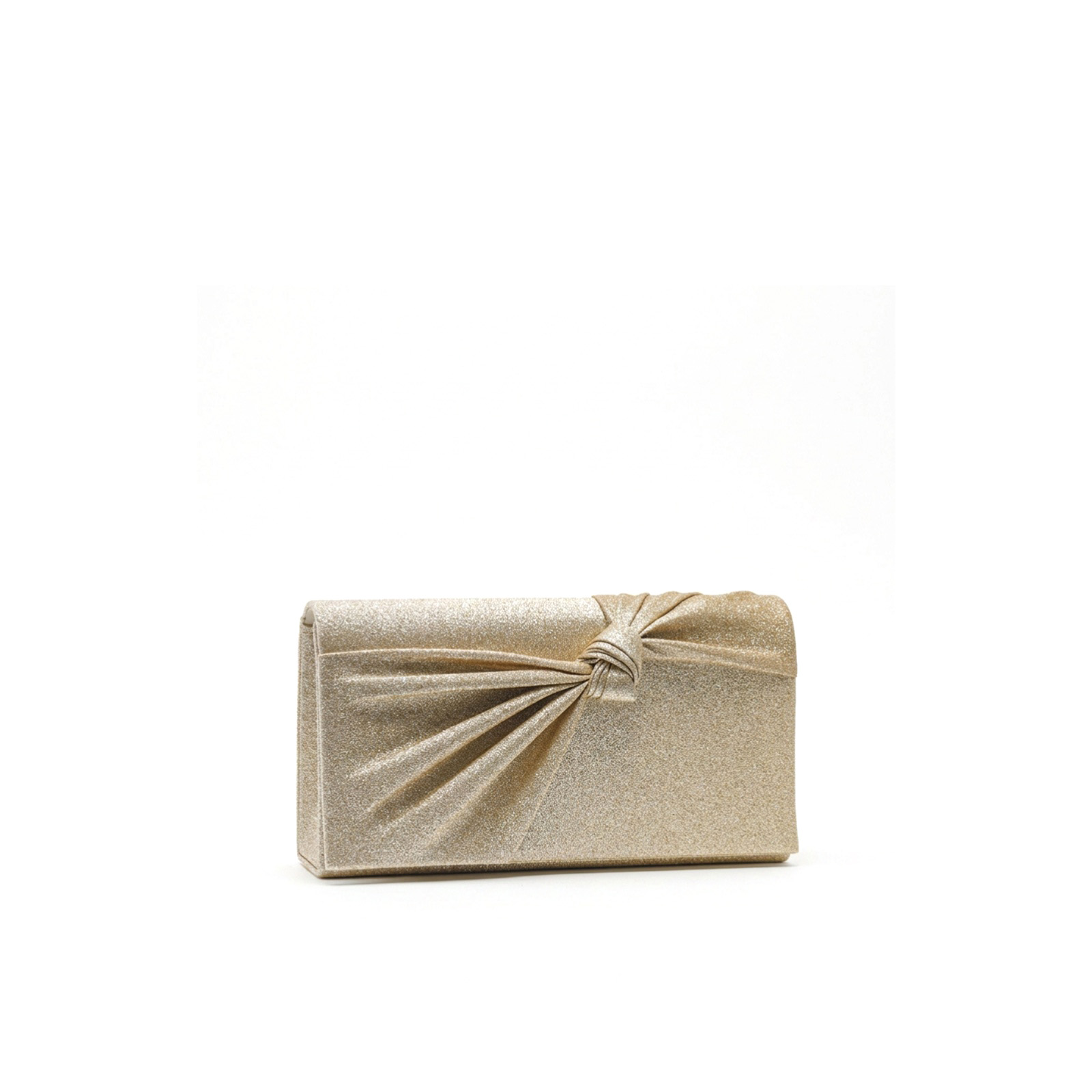 Bow Ruched Glitter Evening Clutch Bag for Weddings & Parties