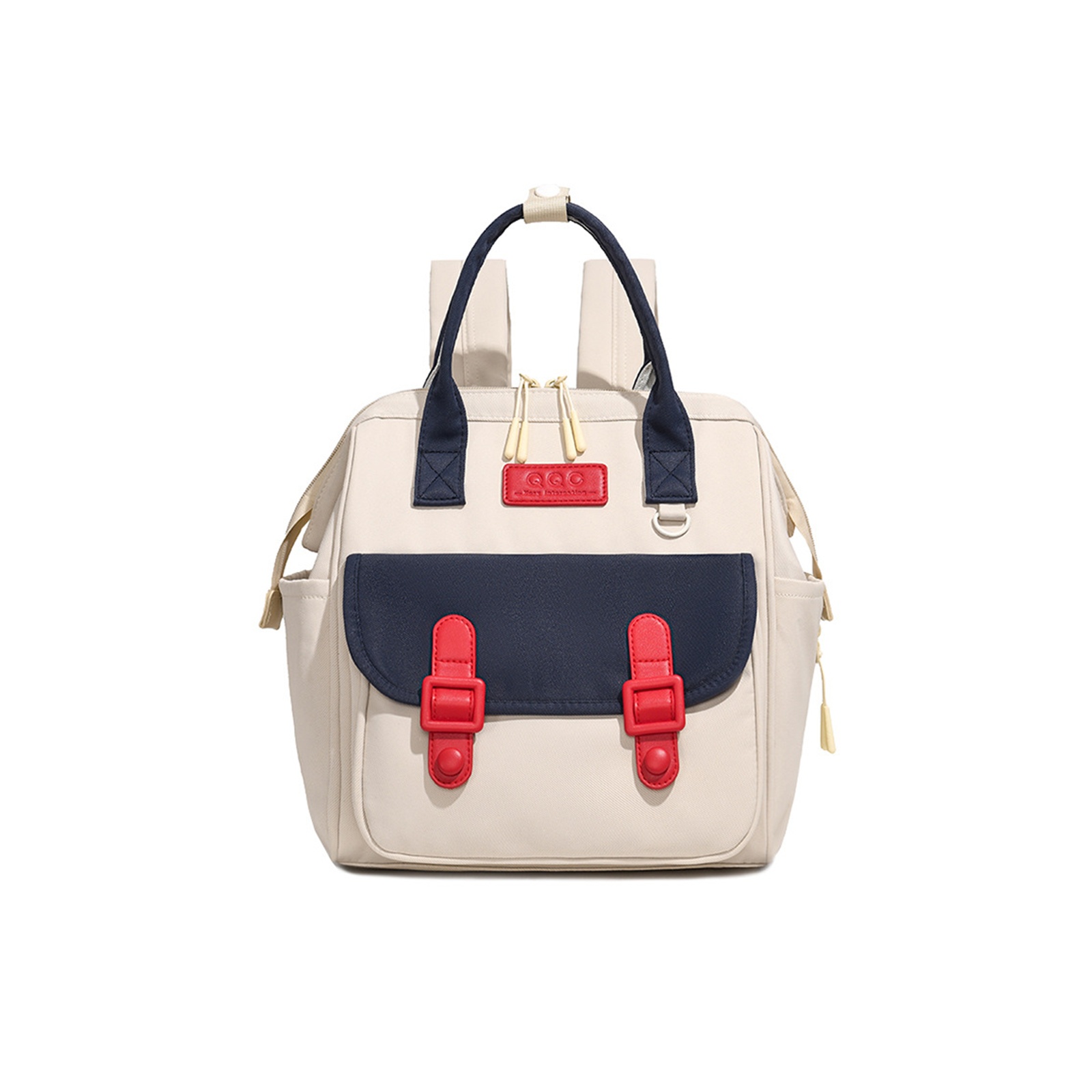 Fashion color-block lightweight nylon mommy diaper bag