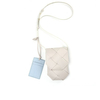 Intrecciato Leather Mini Crossbody Phone Bag with Luggage Tag