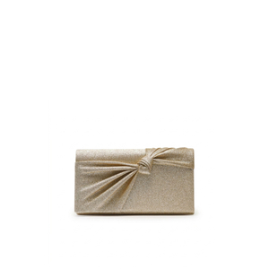 Bow Ruched Glitter Evening Clutch Bag for Weddings & Parties