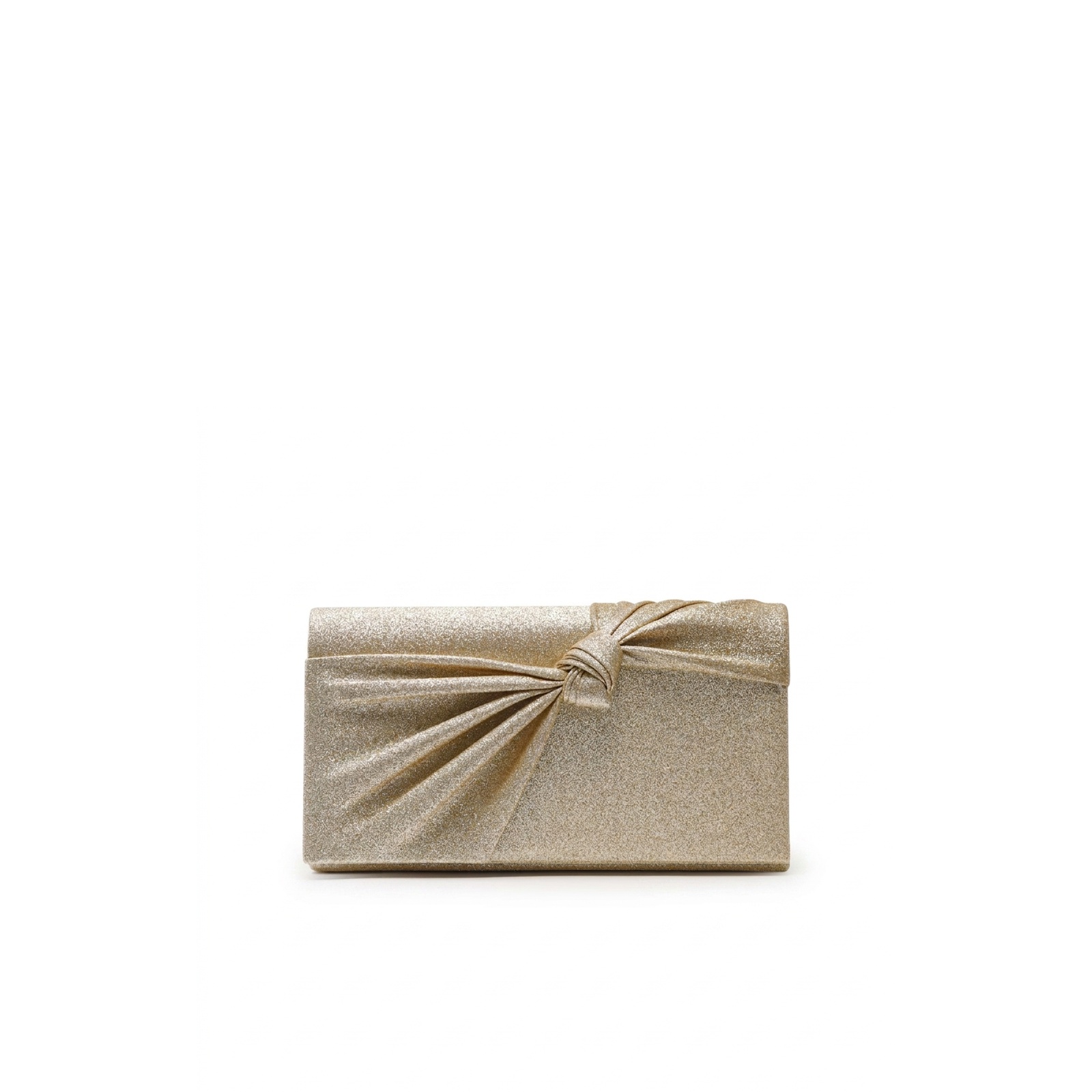 Bow Ruched Glitter Evening Clutch Bag for Weddings & Parties
