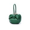 Dual Sizes Nappa Leather Apple-Shaped Concave Triangle Top Handle Shoulder Bag