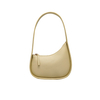 Crescent-Shaped Single-Shoulder Genuine Leather Underarm Bag