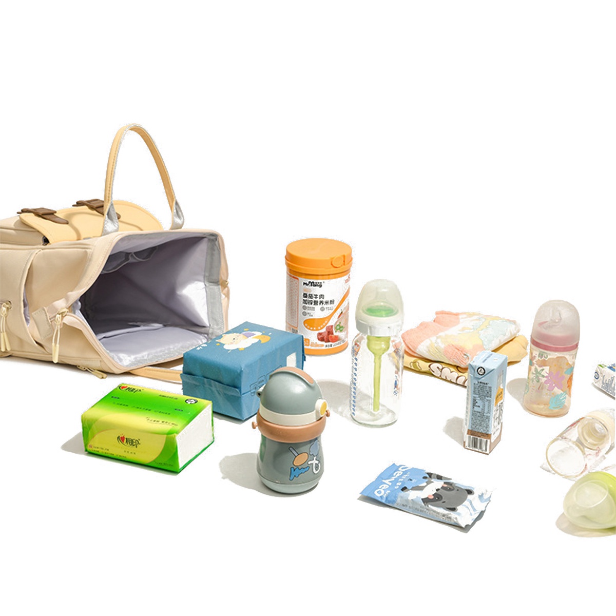 Fashion color-block lightweight nylon mommy diaper bag-Large Capacity Storage Fashion color-block lightweight nylon mommy diaper bag-Large Capacity Storage