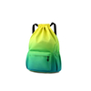 Gradient Nylon Sports Drawstring Backpack Bag