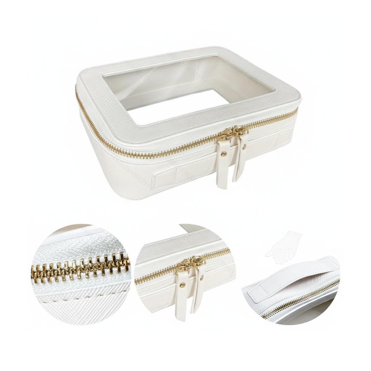 Transparent Waterproof Cosmetic Bag Travel Toiletry Organizer-Craftsmanship Detail Display Transparent Waterproof Cosmetic Bag Travel Toiletry Organizer-Craftsmanship Detail Display